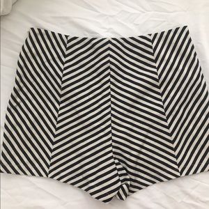 High waisted striped shorts